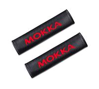 VeroCh 2 Pezzi Fibra di Carbonio Imbottiture Cinture di Sicurezza Protettive, per Opel Mokka Protezione Spalla Comfort Cuscinetti protettivi,A