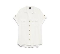 veromoda Camicia a maniche corte Bottone passante e scollo aperto VERO MODA Bianco