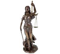 Veronese 708-7524 - Figurina Justitia in bronzo scolpito, Dei romani, 34 cm