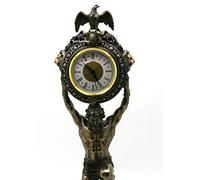 VERONESE Atlas Titan Clock DÉCOR Statua di Dio greco Scultura Figura Bronzo Finitura 39 cm