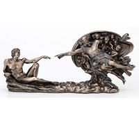 Veronese Design 10,5 cm Genesis La Creazione di Adamo Cappella Sistina Michelangelo Grande Arte Cast Resina Freddo Finitura Bronzo Scultura Statua