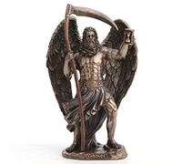 Veronese Design 19,5 cm di altezza Chrono The Greek God of Time Scultura in resina colata a freddo finitura bronzo