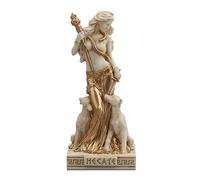 Veronese Design 3 1/2 Ecate, dea greca della magia, statuetta in miniatura in resina con finitura in oro bianco, WU78025AA