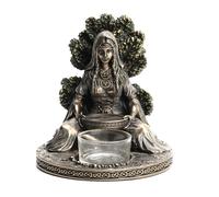 Veronese Design 4 7/8"""" Tall Celtic Goddess Danu Tealight Candle Holder Cold Cast Bronzed Resin Sculpture Wiccan Home Decor Figurine Collectibles