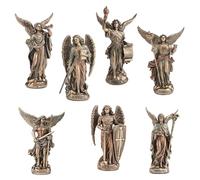 Veronese Design 4 The Seven Arcangelo Set Polystone dipinto a mano finitura bronzo statuetta da collezione decorazione per la casa