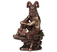 Veronese Design 6 1/8 Pan Il dio greco della selvaggia statua in resina fuso a freddo finitura bronzo
