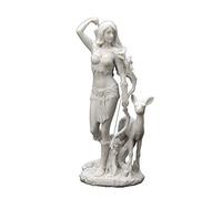 Veronese Design 9 7/8" Tall Resin Cast Marble Finish Artemis Greek Nature Goddess of The Hunt and The Moon Statue