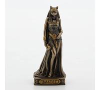 Veronese Design Bastet Dea della Protezione in Resina Miniatura Verniciata Finitura Bronzo