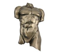 Veronese Design Bronzo Finitura Nudo Maschio Torso Parete Appeso Figura Anatomia