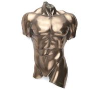 Veronese Design Bronzo Finitura Nudo Maschio Torso Parete Appeso Figura Anatomia