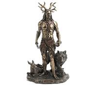 Veronese Design Herne il cacciatore di spirito della foresta di Windsor in piedi con cervo e lupo