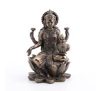 Veronese Design Lakshmi seduto su statua di loto, 8,9 cm di altezza