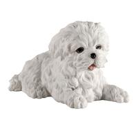 Veronese Design Maltese White Terrier cucciolo cane animale statuetta WU75404AA