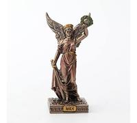 Veronese Design Nike, statuetta in miniatura in resina, dipinta a mano, 10,2 cm, dea greca della vittoria, finitura bronzo