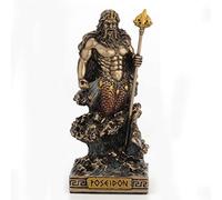 Veronese Design Poseidon - Statuetta in miniatura del dio del mare, nera (WU77443AP)
