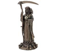 Veronese Design Santa Muerte Statua in bronzo antico con finitura Grim Reaper