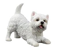 Veronese Design Scultura di cane West Highland White Terrier in pietra artificiale