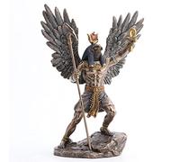 Veronese Design Scultura egiziana con finitura bronzo antico in resina colata a freddo Ra da 25,7 cm