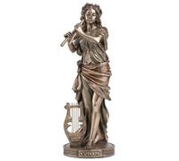 Veronese Design Scultura Euterpe La musa greca della musica in resina colata a freddo con finitura bronzata da 22,9 cm
