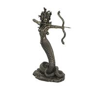 Veronese Design Scultura in resina con medusa furiosa da 23 cm, finitura bronzo