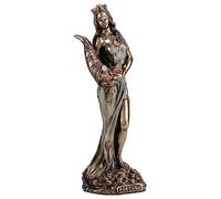 Veronese Design Scultura in resina Fortuna La dea greca della fortuna e della fortuna, 16,5 cm, finitura bronzo fuso a freddo