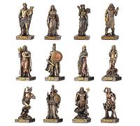 Veronese Design Set di statue in miniatura del Pantheon greco dei 12 olimpionici con finitura in bronzo