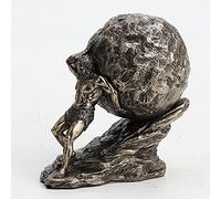 Veronese Design Sisifo che rotola il masso, statuetta da collezione in resina bronzata in resina bronzata, 10,9 cm, alta 10,9 cm