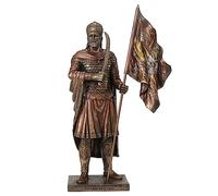 VERONESE Design - Statua bizantina dell'imperatore Costantino XI Paleologo con finitura in bronzo