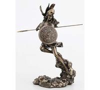 Veronese Design Statua da tavolo con finitura in bronzo metallizzato Athena dea greca della saggezza e della guerra