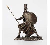 Veronese Design Statua da tavolo del re greco Leonida battaglia guerriero di Sparta finitura bronzo