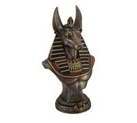 Veronese Design Statua del busto con finitura in bronzo di Anubi del dio sciacallo egiziano antico