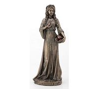 Veronese Design Statua della dea norrena della primavera e della gioventù con finitura in bronzo