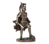 Veronese Design Statua di Alessandro Magno Guerriero Greco Romano Finitura Bronzo Antico 30,5