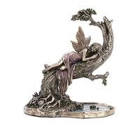 Veronese Design Statua di fata Siesta con finitura bronzo antico in resina colata a freddo, 16 cm