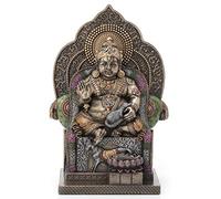 Veronese Design Statua di Lord Kubera, dio indù della ricchezza, Kuvera, Kuber Kuberan, protettore del mondo, finitura bronzo anticato