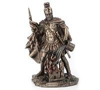 Veronese Design Statua di San Floriano Patrono dei Vigili del Fuoco con Finitura Bronzo Antico Cristiano Sacro Romano Greco, 22,9