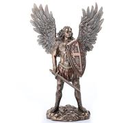 Veronese Design Statua di San Michele Arcangelo in Battle Armor - Statua in resina fusa a freddo, 35,6 cm