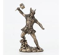 Veronese Design Statua in miniatura dipinta in resina dipinta di Thor norreno del dio Thor, 11,4 cm