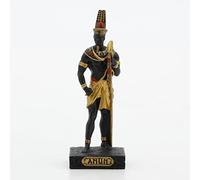 Veronese Design Statuetta Amon, in resina, dipinta a mano, con finitura in bronzo, 9,5 cm