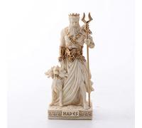 Veronese Design Statuetta in miniatura dipinta a mano con finitura in oro bianco del dio greco degli inferi da 9,5 cm