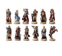 Veronese Design Statuetta in miniatura dipinta a mano in poliresina con divinità nordica vichinga, 8,9 cm