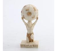 Veronese Design Statuetta in miniatura in resina con finitura in oro bianco e Atlante il portatore del cielo Titano greco da 9,5 cm
