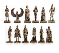 Veronese Design Statuette in resina degli dei egizi dipinte a mano in bronzo