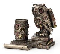 Veronese Design - Supporto per cellulare con gufo Steampunk da 12,7 cm, finitura bronzo anticato