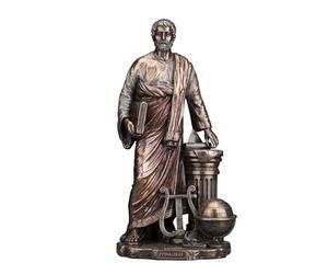 Veronese Statua matematica greca Pitagora di Samos, finitura in bronzo