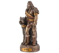 Veronese - Statuetta in miniatura a forma di dio germanico Tyr, dipinta a mano