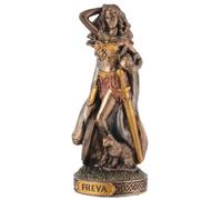 Veronese - Statuetta in miniatura della dea germanica Freya, dipinta a mano in bronzo