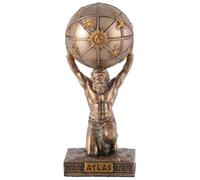 Veronese - Statuetta in miniatura di dio greco Atlante - in pietra artificiale, dipinto a mano con colore bronzo