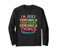 Veronica Here Doing Veronica Things Nome Divertente Veronica Maglia a Manica