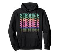 Veronica Nome Personalizzato Donna Ragazza Retro Vintage Pattern Felpa con Cappuccio